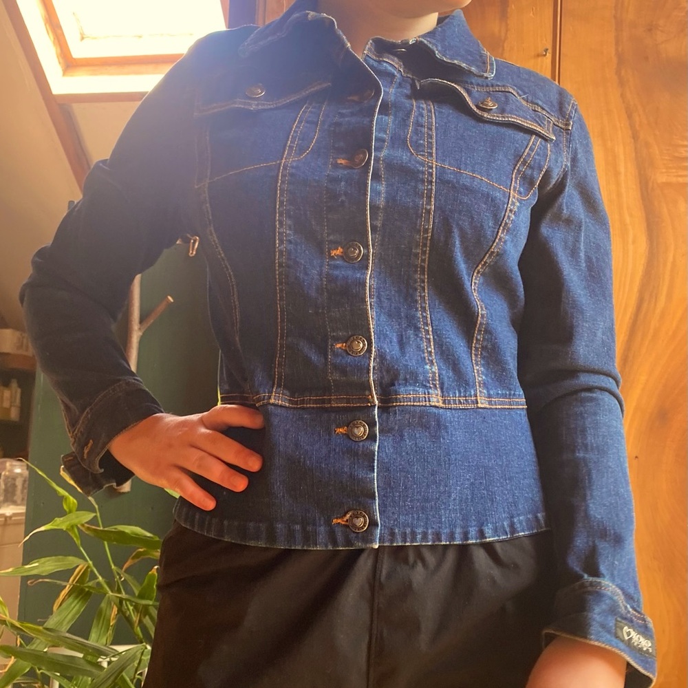 XOXO blue fitted denim jacket